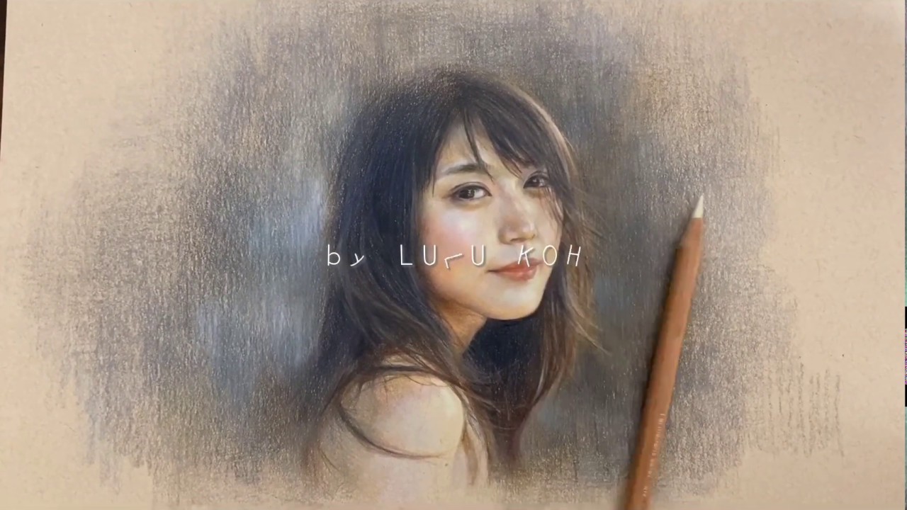 色鉛筆で有村架純ちゃんを描く 色鉛筆で有村架純ちゃんを描く