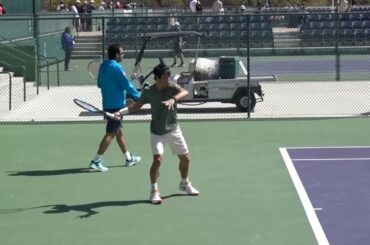 錦織圭選手【練習風景】ヒッティングラリー＆ボレー Kei Nishikori Hitting Practice & Bolley 2019 Indian Wells