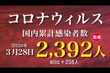 新型コロナウィルス最新感染者数　2020年3月28日　21時