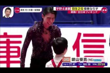 表彰式 全日本フィギュア2020 羽生結弦 宇野昌磨