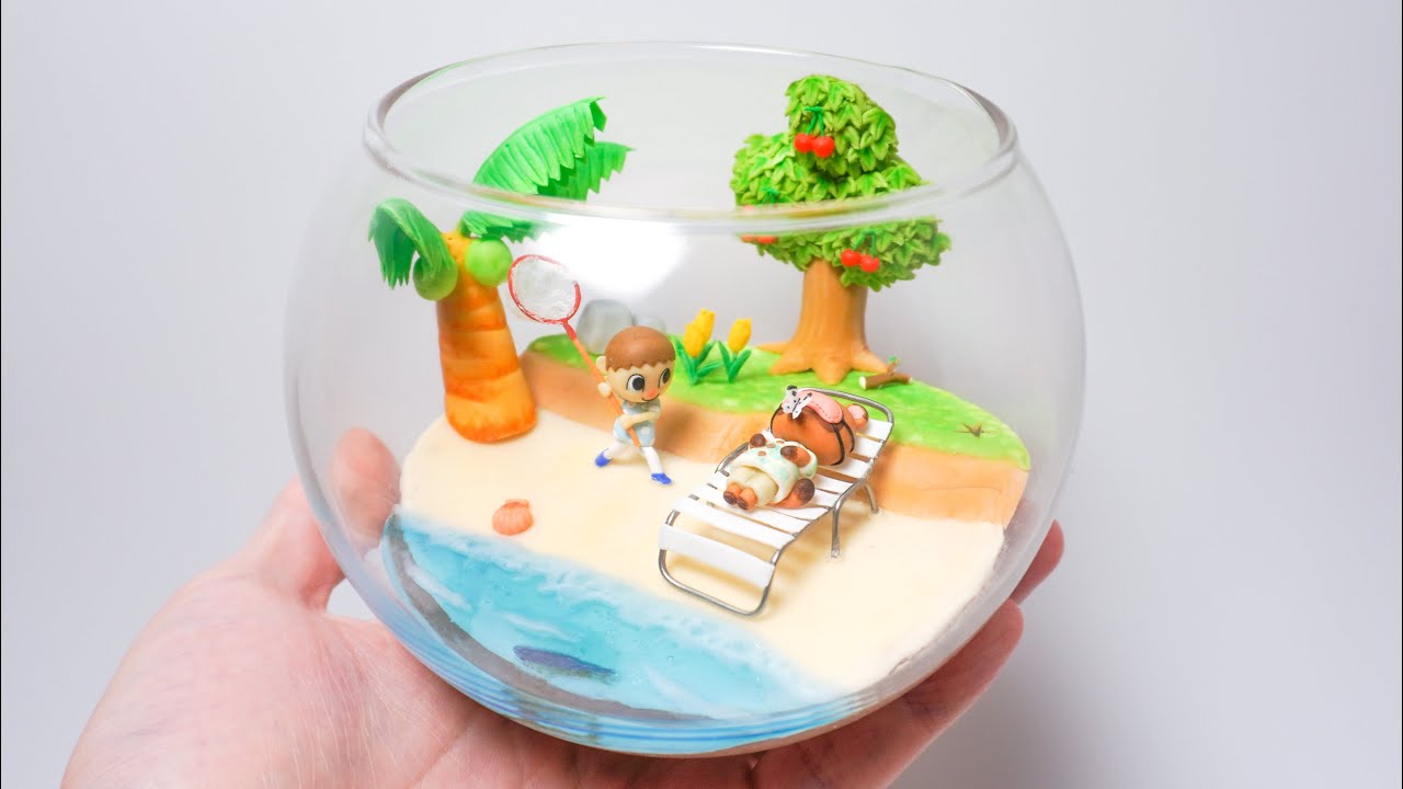 【粘土】あつまれどうぶつの森テラリウム 作ってみた - Animal Crossing Terrarium Polymer Clay