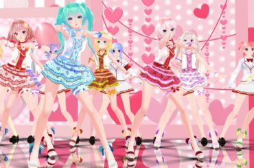 【MMD】 ヘビーローテーション / Heavy Rotation AKB48 ( Miku,Luka,Teto,Gumi,Rin,Haku,IA + Yandere )【UHD 4K 60fps】