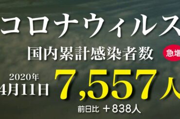 新型コロナウィルス、4月11日の感染者数  21時