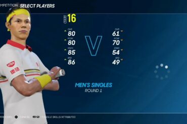 【AO Tennis2】  第1ブロック 錦織圭(第16シード)vsサンダーソン CPUトーナメント １回戦