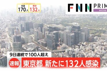 新型コロナ 東京都で新たに132人の感染確認　9日連続で100人超え