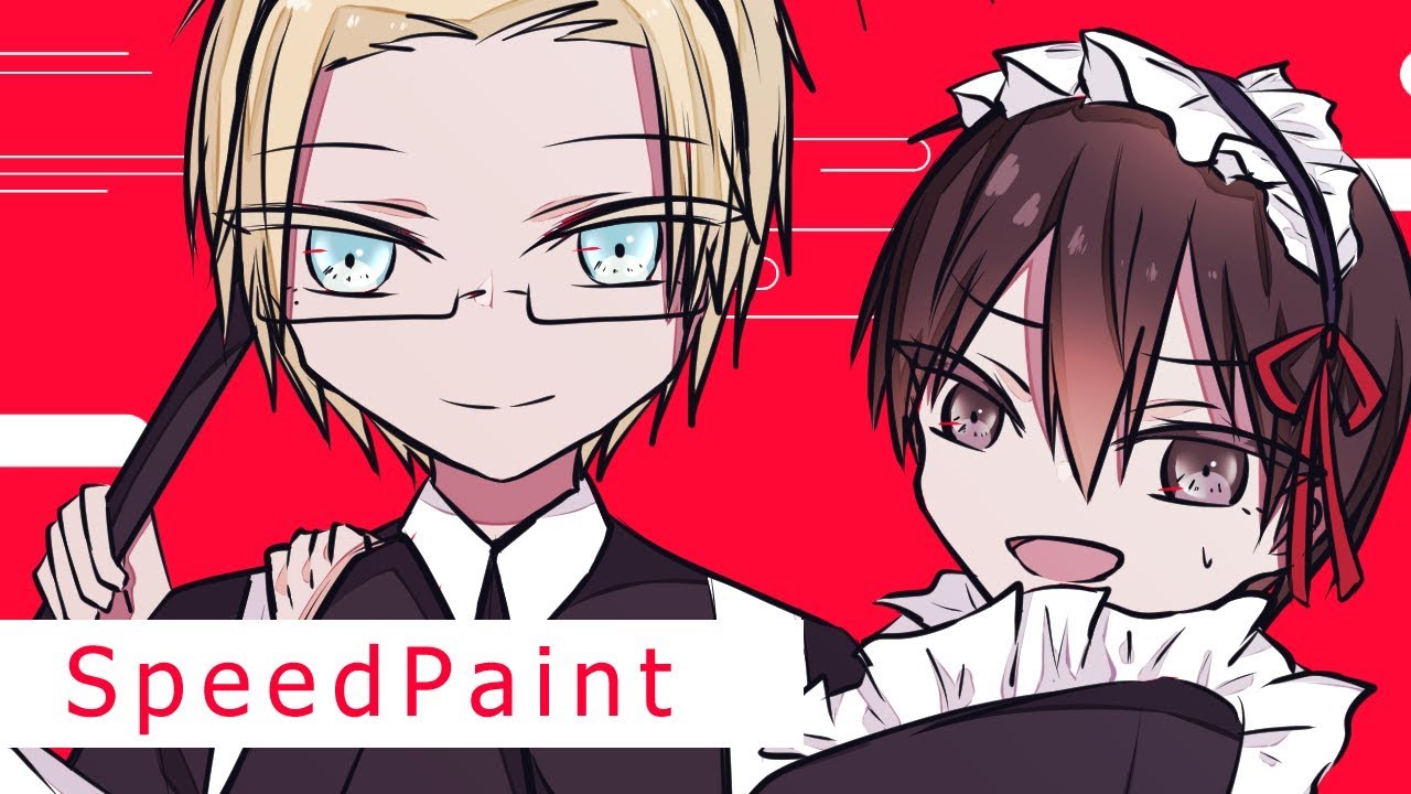 【ナカノヒトゲノム】Maid Day Nanami and Kaikoku「SpeedPaint」