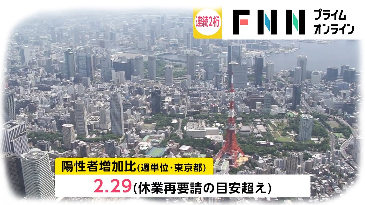 東京都 新たに14人感染　休業要請の目安超える