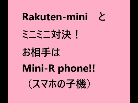 楽天ミニRakuten mini　と　小ささ勝負！