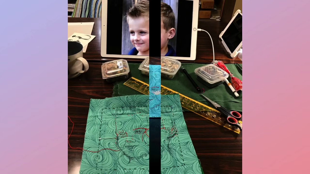 宇野昌磨君に似て来た😊😅😍布と糸とだけの作品の制作過程です…How to make a fabric art “boy “