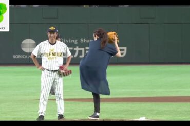 【Satomi Ishihara】Opening ball 2016 【石原さとみ】可愛い始球式_ナイスファンサービス2016