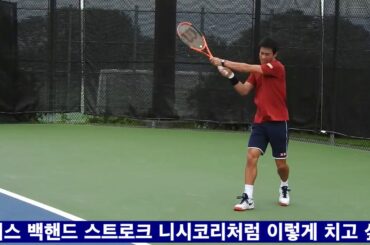 테니스 백핸드 스트로크 니시코리