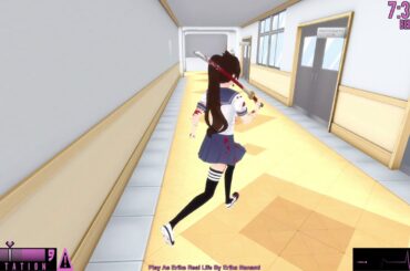Play as Erika Nanami in Real Life: Yandere Simulator.