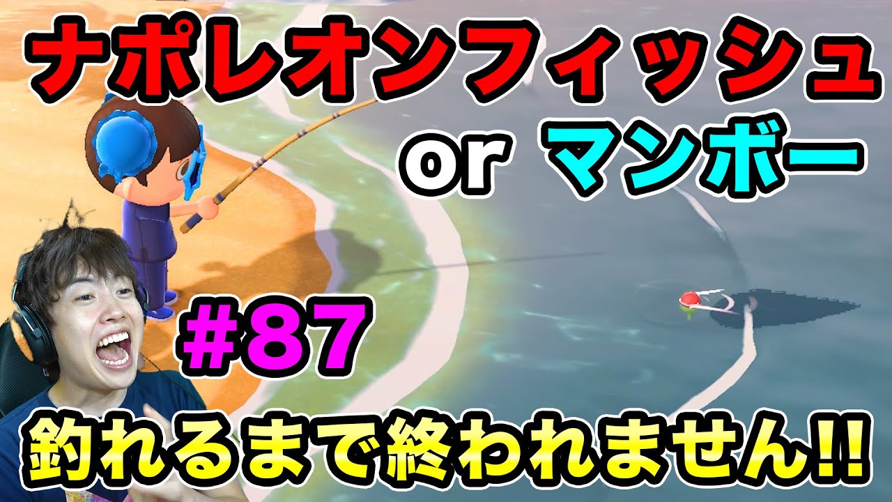 【あつまれどうぶつの森】ナポレオンフィッシュorマンボー釣れるまで終われません！！#87