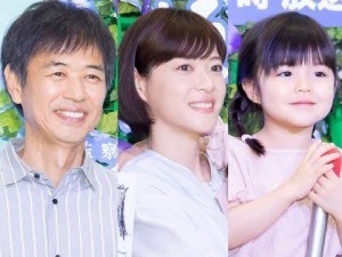 （左から）『監察医 朝顔』出演の時任三郎、 上野樹里、加藤柚凪　クランクイン！