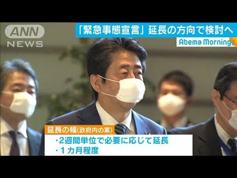 新型コロナ「緊急事態宣言」は延長の方向(20/04/30) 新型コロナ「緊急事態宣言」は延長の方向(20/04/30)