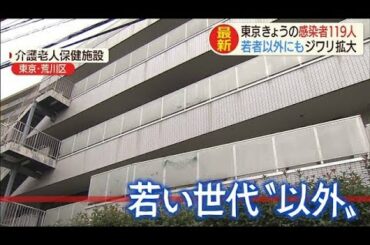 若者以外にもジワリ拡大　東京きょうの感染者119人(20/07/13)
