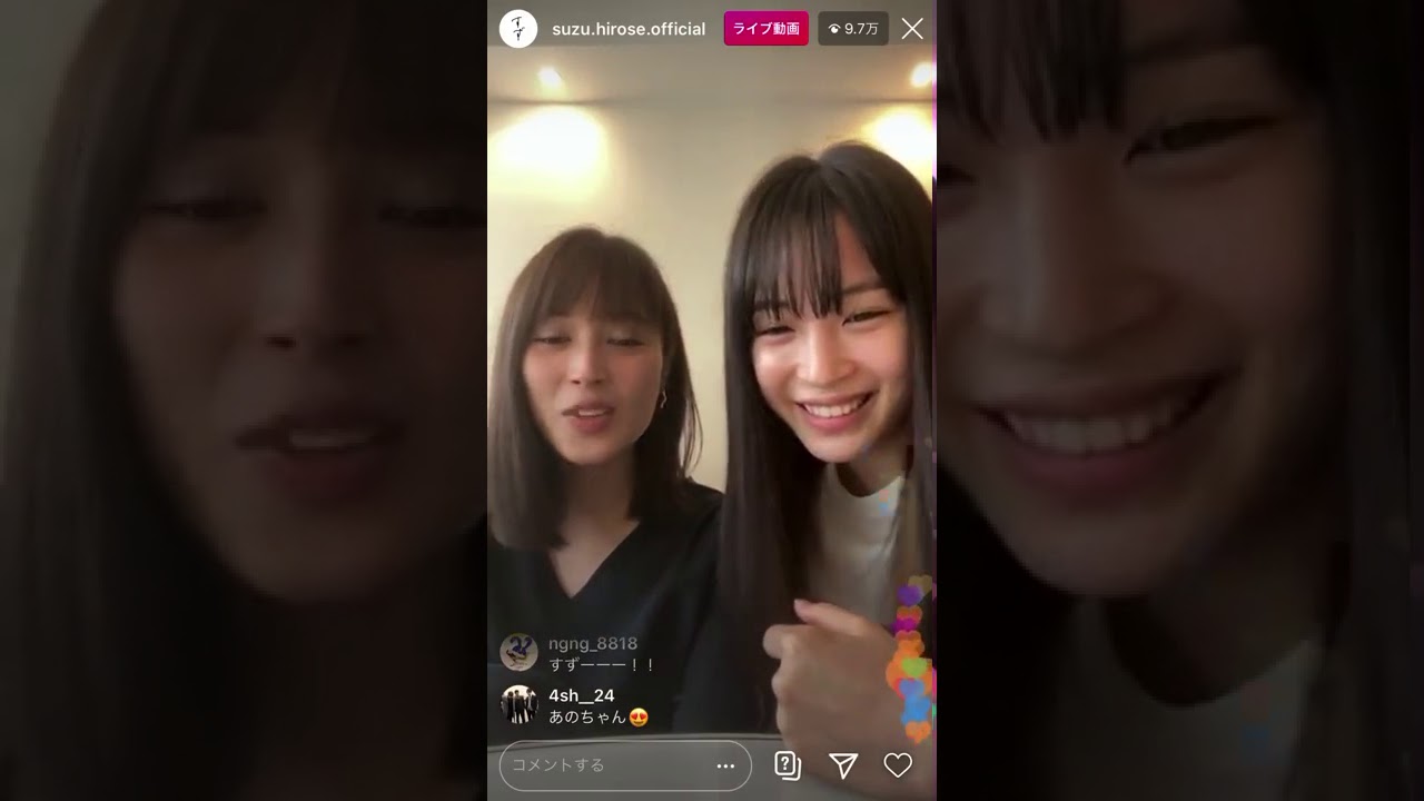インスタライブ 2020 07 15 広瀬すず　広瀬アリス　姉妹インスタライブ！！