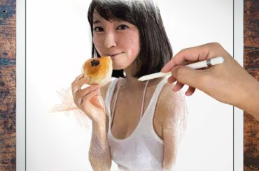 Drawing Riho Yoshioka : 吉岡里帆 | Using Procreate of iPad Pro | プロクリエイト | イラスト | ArtyCoaty