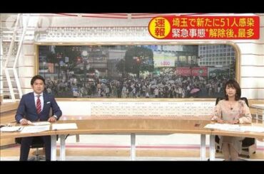 埼玉県で51人の感染確認　“緊急事態”解除後最多(20/07/17)