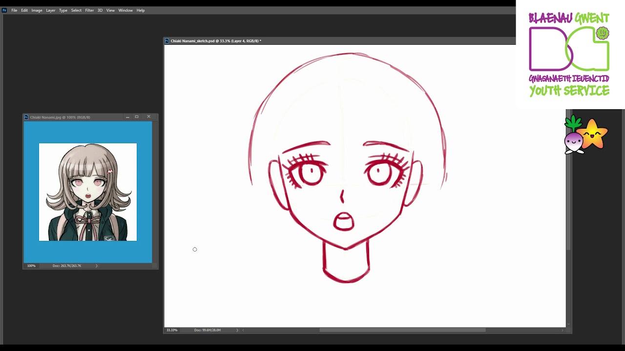 HOW TO DRAW Chiaki Nanami from Danganronpa with Turnip Starfish
