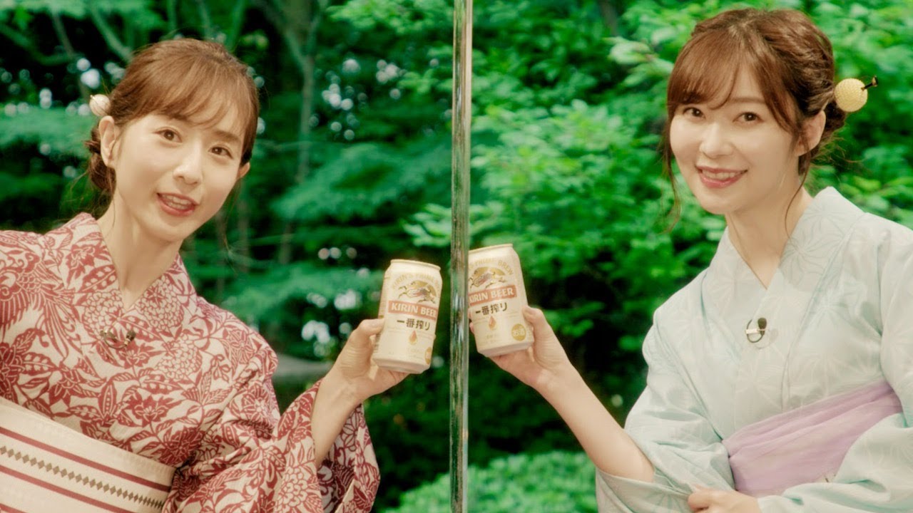 田中みな実＆指原莉乃が浴衣姿で恋バナに花咲かせる／キリン一番搾りイベント