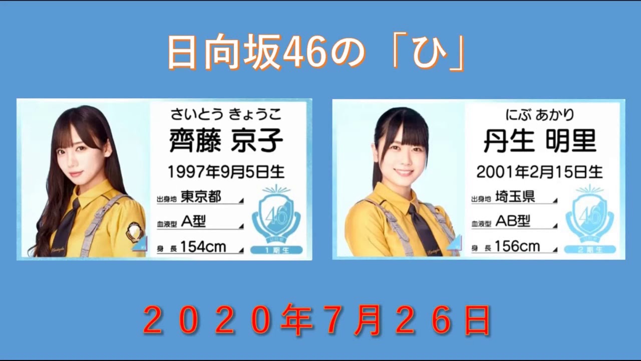 日向坂46の「ひ」 2020年07月26日