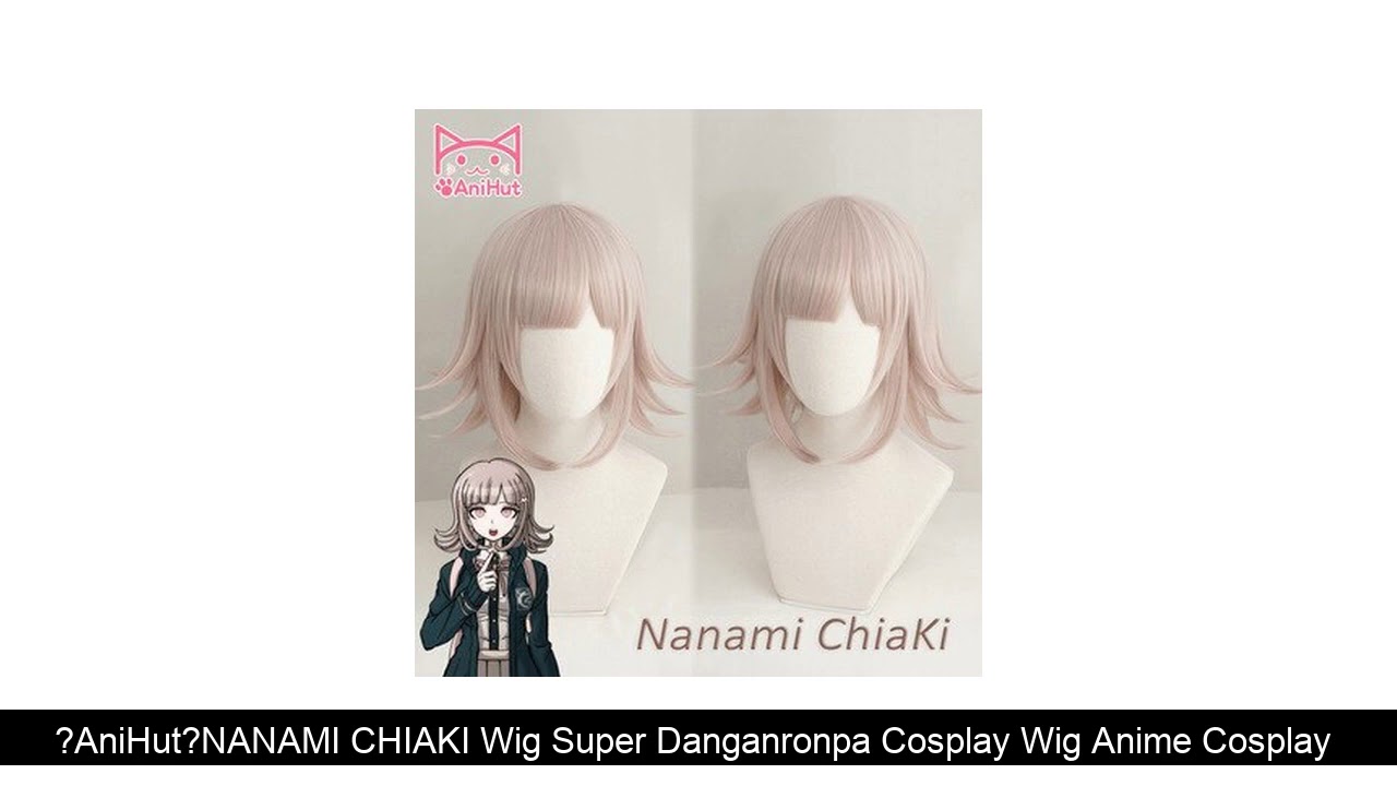 ?AniHut?NANAMI CHIAKI Wig Super Danganronpa Cosplay Wig Anime Cosplay Hair Synthetic Heat Resistant