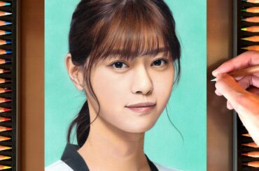 元乃木坂46 西野七瀬 描いてみた ライオンのグータッチ 完成までの早送り【色鉛筆画】| アンサング・シンデレラ