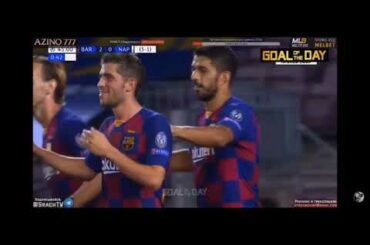 【2020.08.08.欧州CL決勝T一回戦2leg】メッシ圧巻3人抜き弾　バルセロナvsナポリ