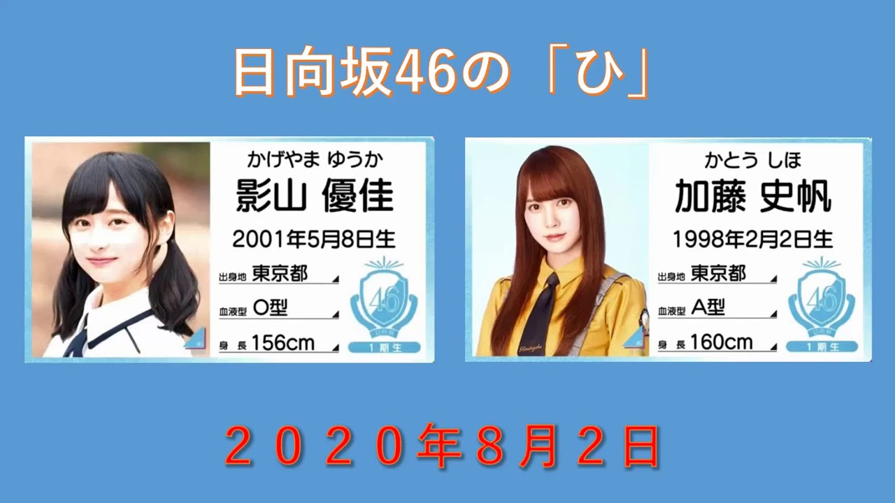 日向坂46の「ひ」 2020年08月09日 日向坂46の「ひ」 2020年08月09日