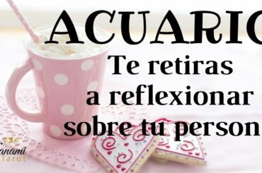 ACUARIO ♒ TE RETIRAS A REFLEXIONAR SOBRE TU PERSONA ESPECIAL