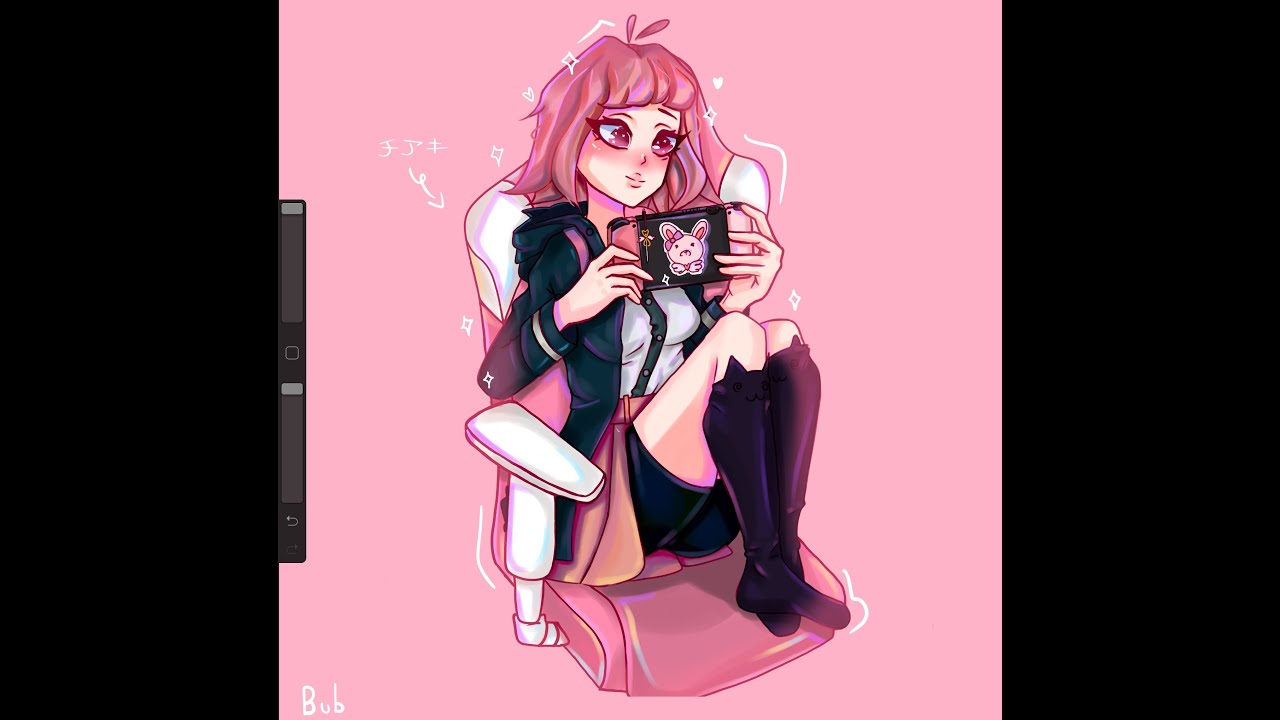 drawing Chiaki Nanami from danganronpa