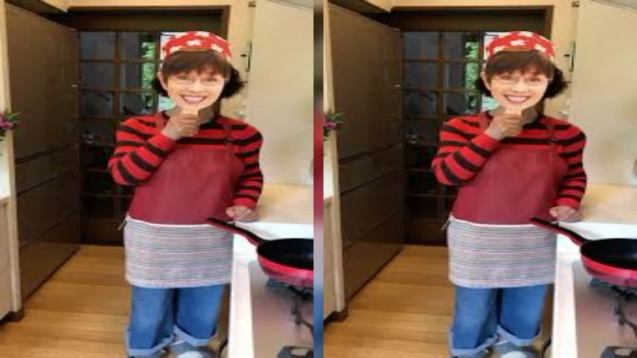 「嵐のような2分クッキング」　平野レミ、豪快すぎる“すっぴん”料理動画が400万回再生超えの大反響、、 ノーメイクということで、自分の写真をプリントしたお面で顔を隠しながら登場した平野さんですが、
