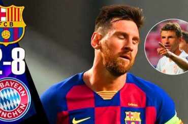 突破の大本命だったバイエルン、想像を超えるスコアでバルセロナを叩き潰す！超大量8得点でCL準決勝へ HD 1080