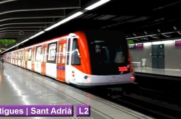 Artigues | Sant Adrià L2 : Metro de Barcelona ( TMB 9000 )