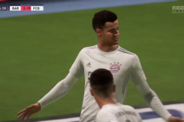 FIFA20 バイエルン大勝記念試合 ビギナーバルセロナ相手に何点とれるか？