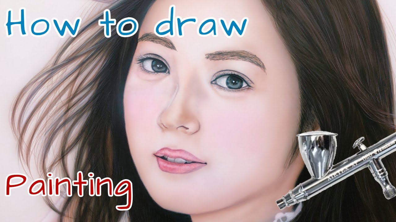 【やるしかない】エアブラシで佐々木希さん描いてみた【べルソン】 airbrush art/ portrait/ How to draw