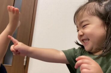 【モニタリング】じゃんけん遊び観察してみた✌️喧嘩するほど仲が良いのね❣️