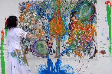 190609 小松美羽さんアートパフォーマンス＠京都　嵯峨野の大覚寺