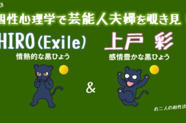 上戸彩さんもExile HIROさんも黒ひょう！同じキャラの夫婦って相性良さそうですが。。。