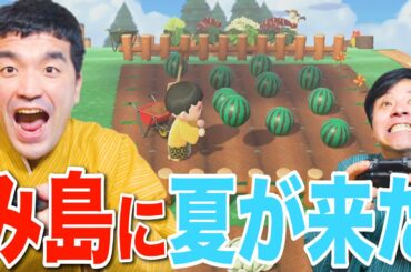 【あつまれどうぶつの森】 #39 すゑひろがりず、夏を満喫する【狂言風ゲーム実況】