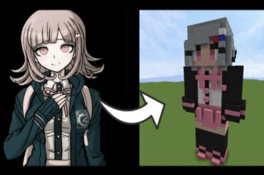 How to Build a Chiaki Nanami (Danganronpa 2) Statue - Minecraft
