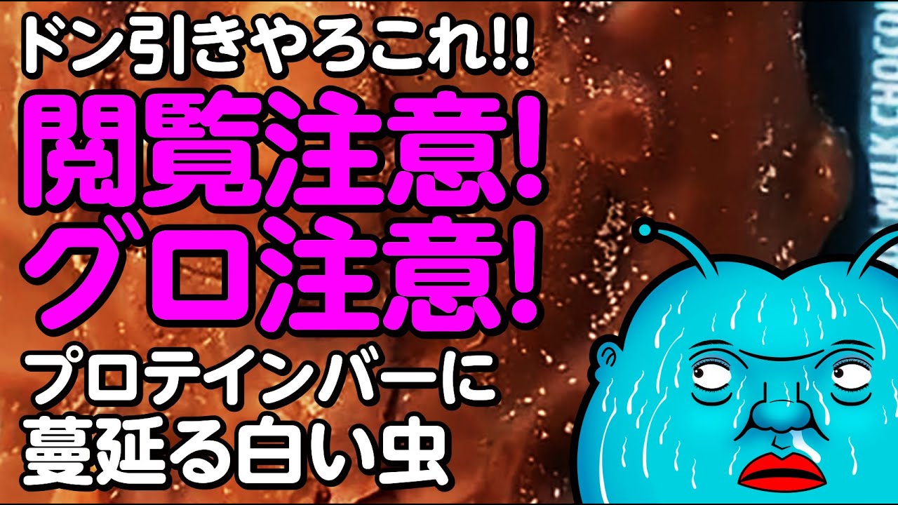 【閲覧注意！グロ注意！】SNSで騒然！プロテインバーにはびこる白い虫動画