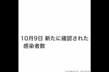 【最新全国新型コロナ新規感染者数】10月9日