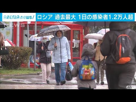 ロシア 過去最大 一日の感染者1.2万人超(2020年10月10日) ロシア 過去最大 一日の感染者1.2万人超(2020年10月10日)