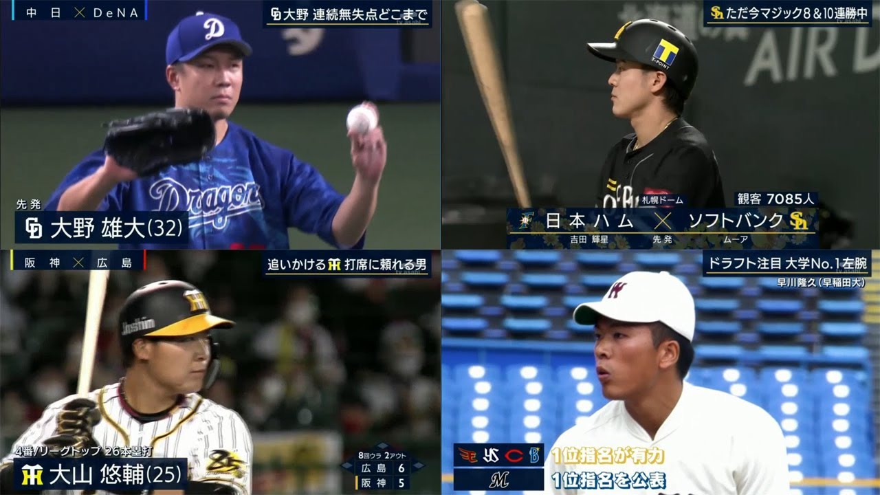 10月22日 プロ野球ニュース【中日】大野雄大(32)セ歴代5位の45イニング無失点で今季6度目の完封劇!プロ野球ドラフト会議…注目選手 10月22日 プロ野球ニュース【中日】大野雄大(32)セ歴代5位の45イニング無失点で今季6度目の完封劇!プロ野球ドラフト会議…注目選手