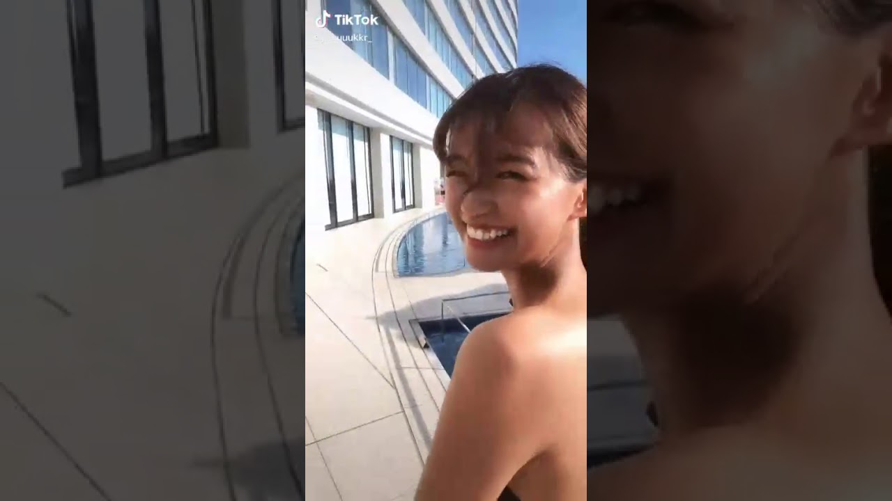 笑顔が素敵なかわいい女の子 Tiktok 榮倉奈々似 水着 Swimsuit Yayafa