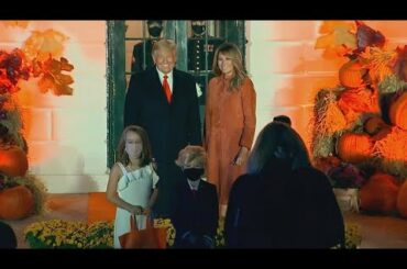 米ホワイトハウス　恒例のハロウィーンイベント　「ミニトランプ夫妻」も