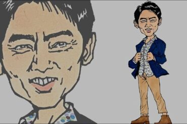 【似顔絵の描き方】小泉孝太郎の似顔絵を描いてみた。