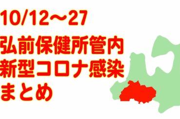 2020/10/27更新　 弘前保健所管内 新型コロナウイルス感染症 患者数推移と県や市町村の発表事項 まとめ